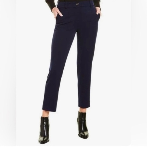 J. Crew Slim Ankle Bi Stretch Trouser Pant in Black Size 8‎ - Picture 1 of 9